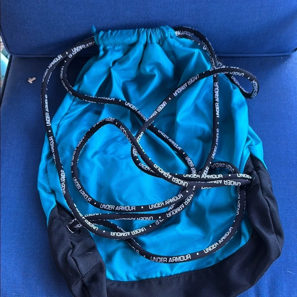 Under Armour Teal and Lime Drawstring Bag